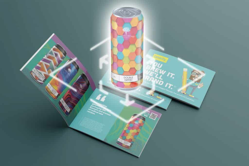 Augmented reality (AR) integration beverage company quantock and their digitally printed can