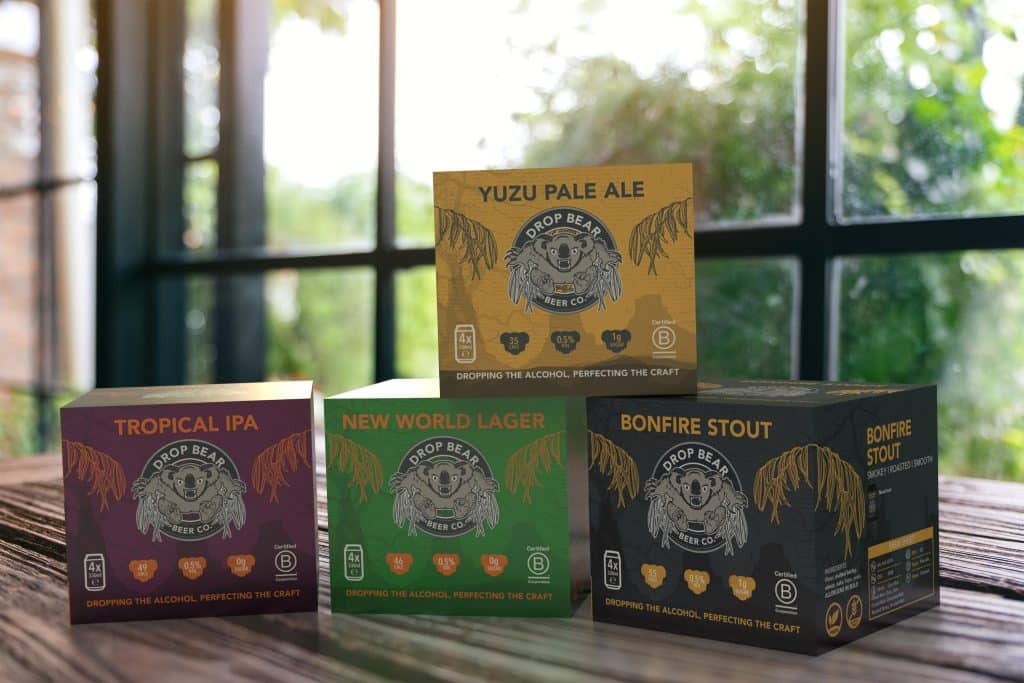 Image source the Drop Bear Beers website low and alcohol-free