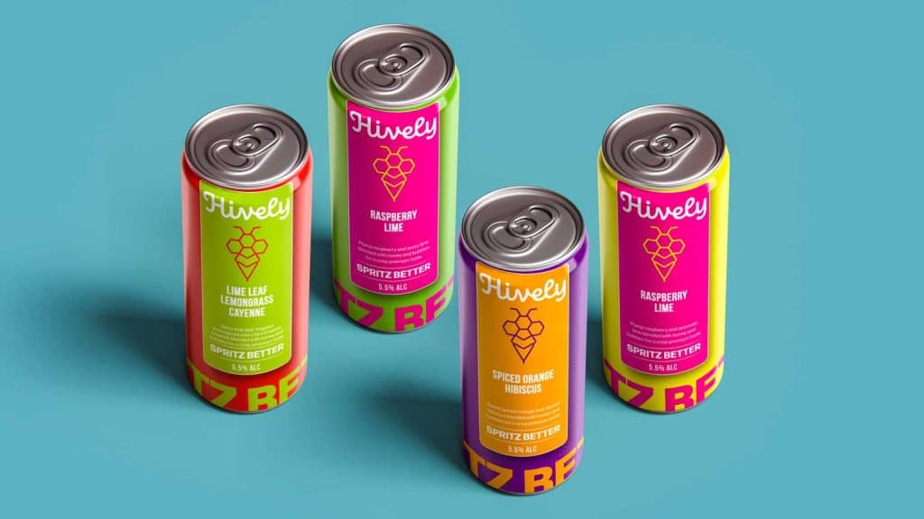 beverage company hively digitally printed cans