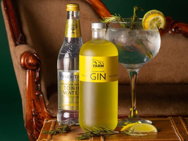 yarm distillery Lemon Gin, drinks brand services, spirit branding design, personalised drinks
