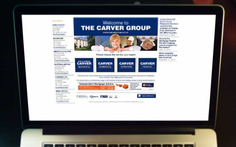 Carver group website design darlington